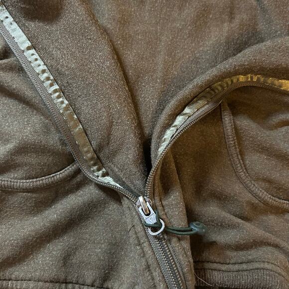 2000s Lululemon Green Zip Up Hoodie Sweatshirt Womens 8 Running Yoga Sporty - Picture 7 of 8